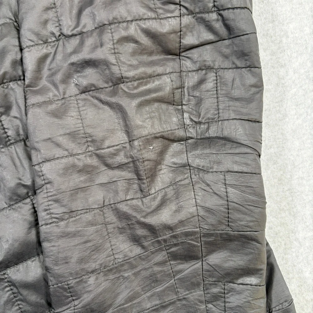 Patagonia Nano Puff Jacket Mens Medium Grey Quilted Full Zip Puffer Coat Worn